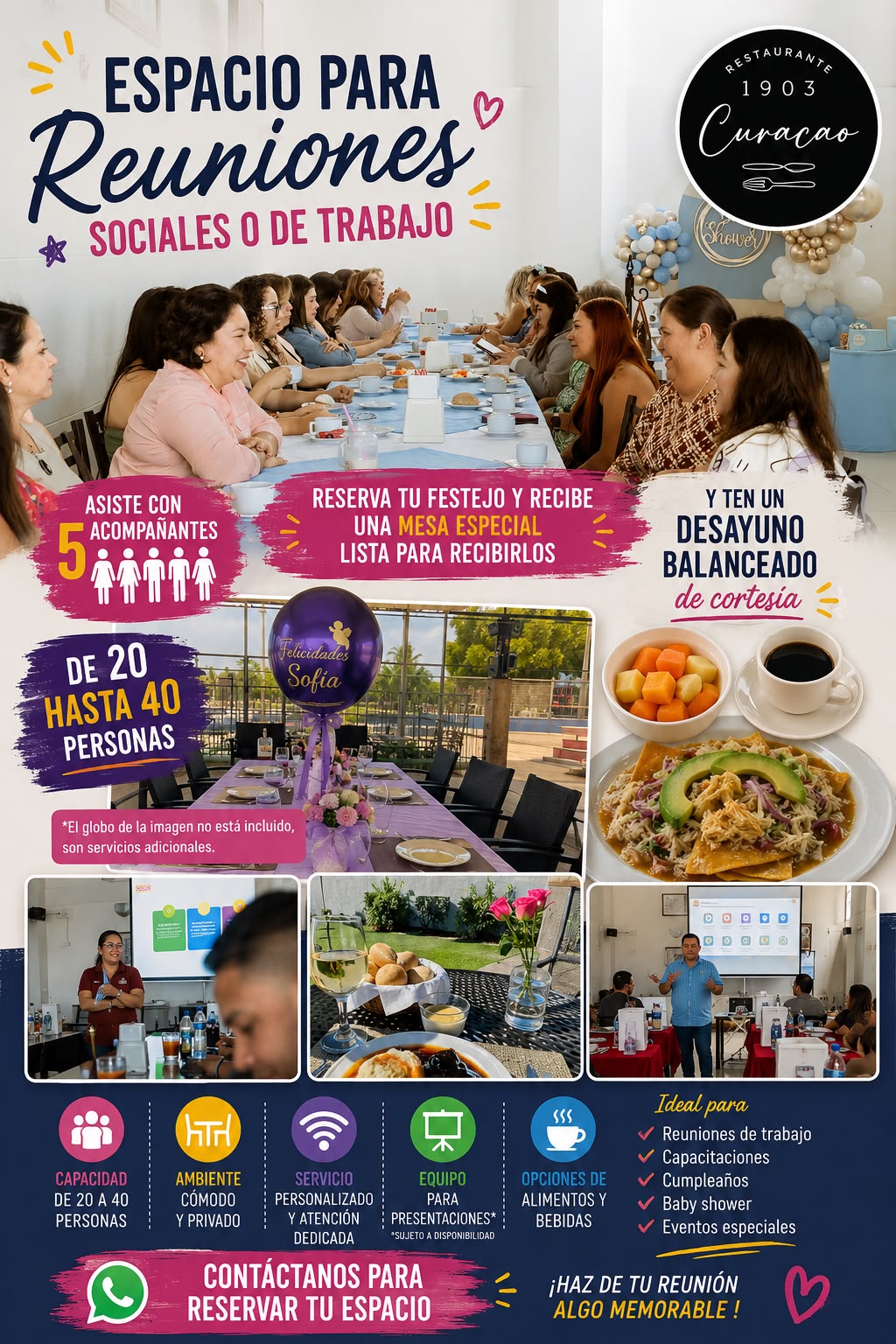Espacio para reuniones sociales o de trabajo